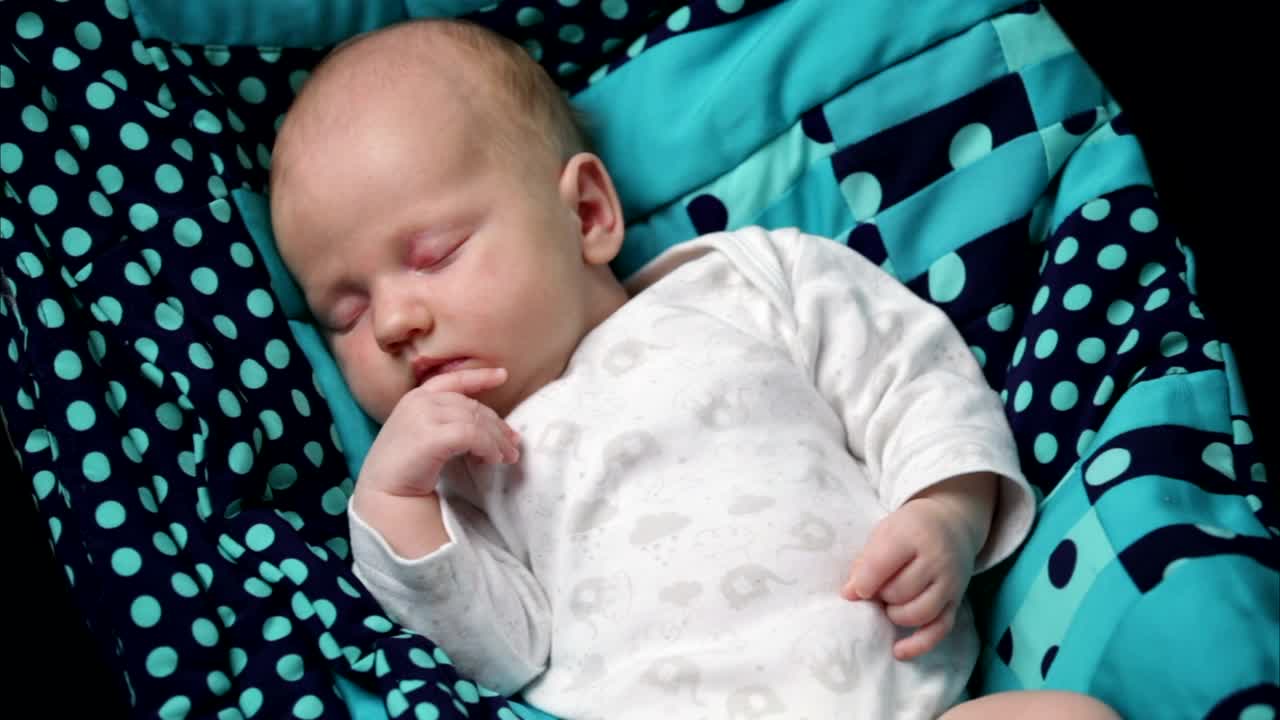 Stock Video Infant Sleeping Quietly Animated Wallpaper