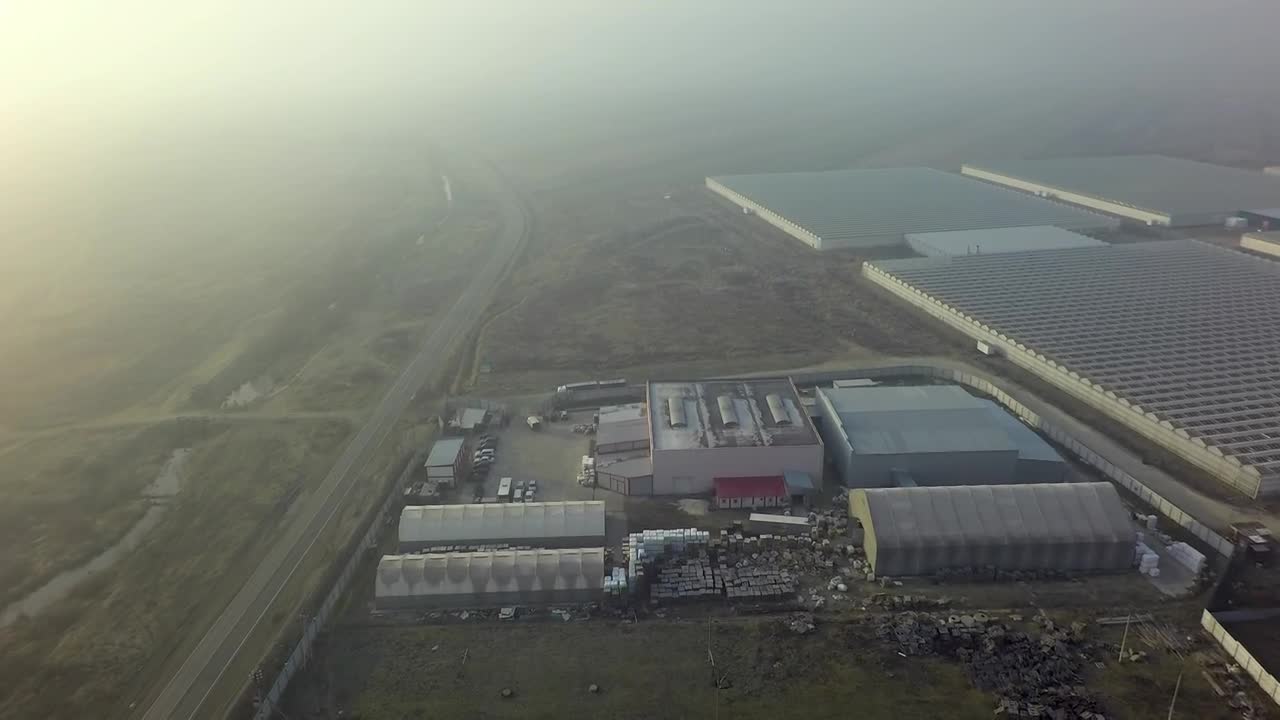 Stock Video Industrial Warehouse Facility Animated Wallpaper