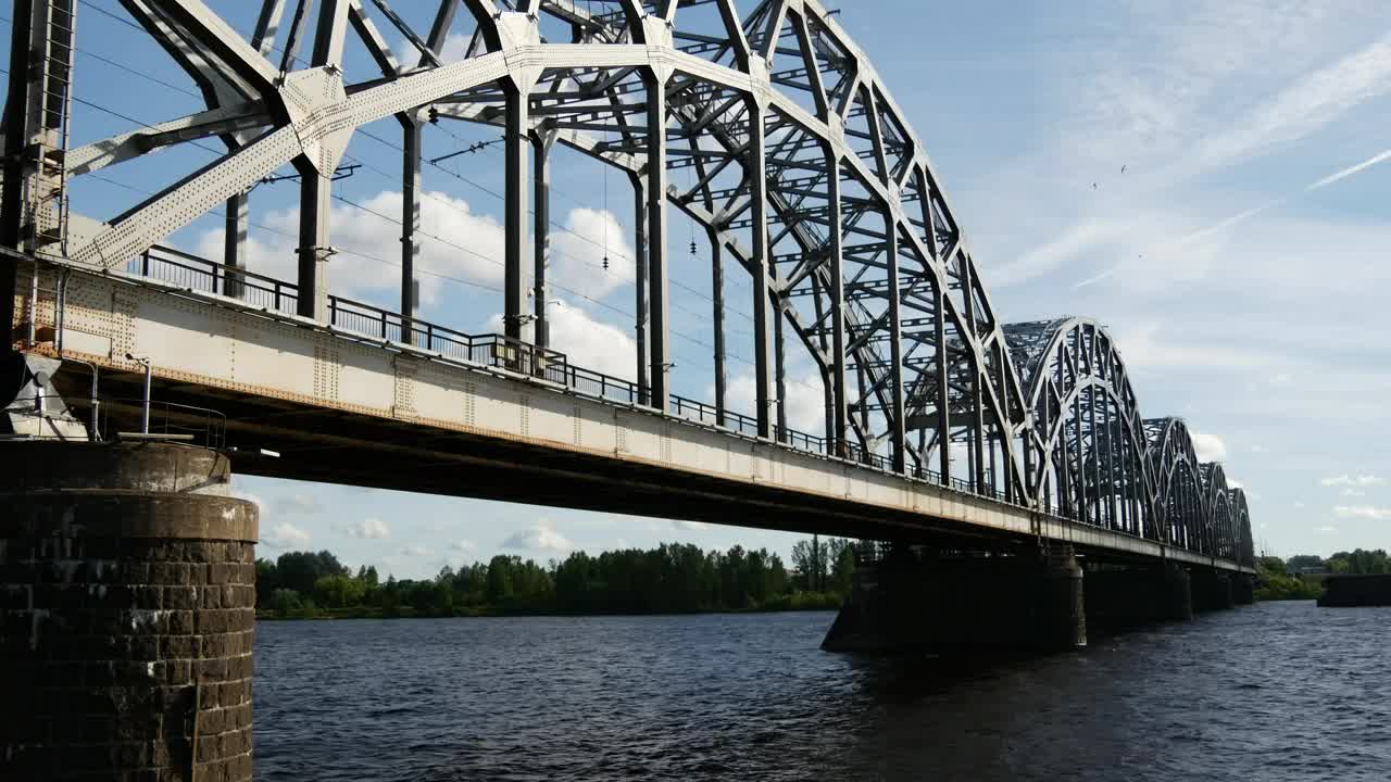 Stock Video Industrial Steel Bridge Animated Wallpaper