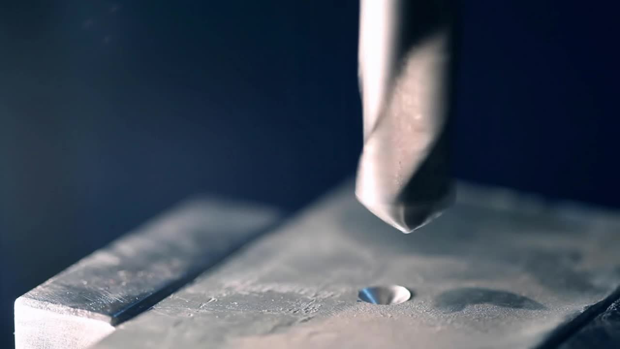Stock Video Industrial Metal Drilling Machine Animated Wallpaper