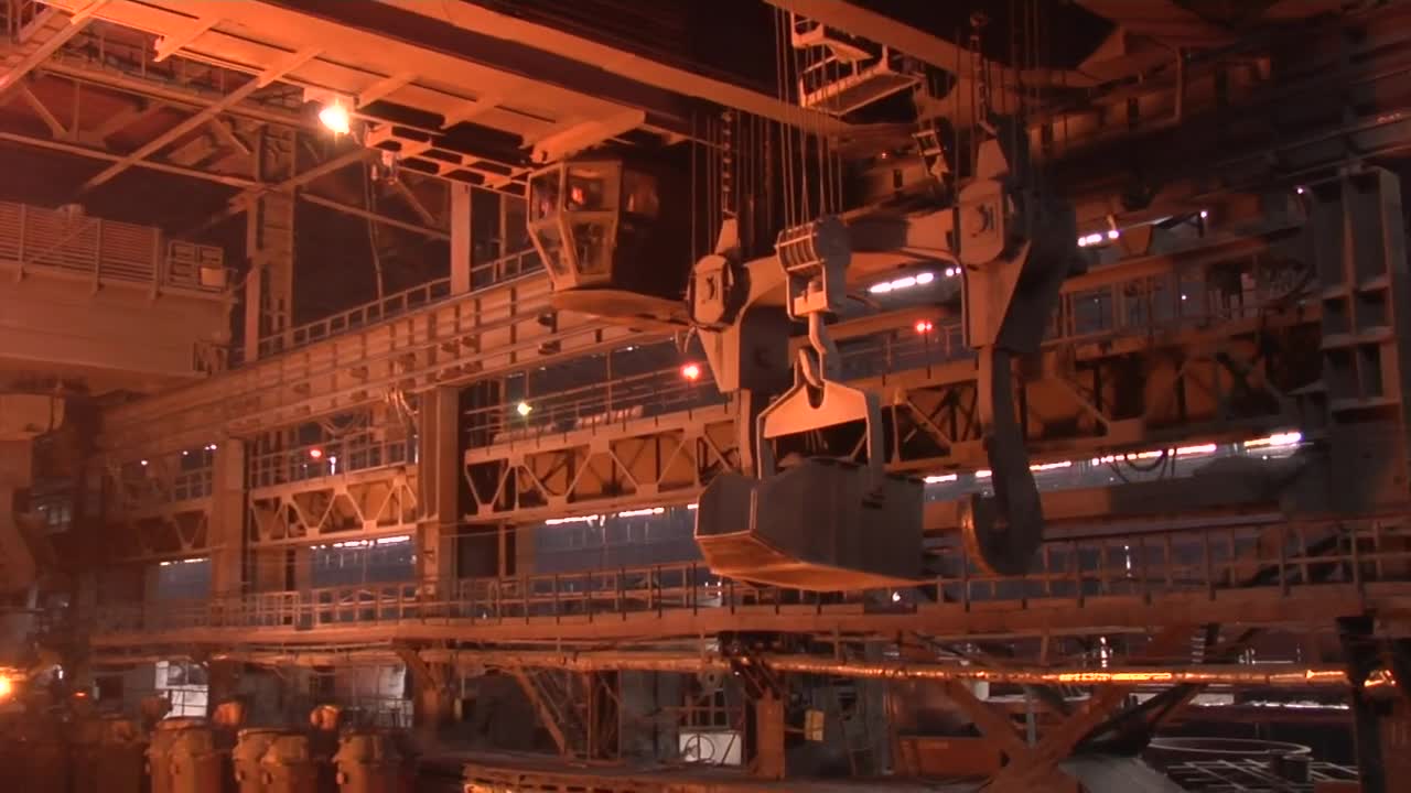 Stock Video Industrial Machinery At Work And Furnace Animated Wallpaper