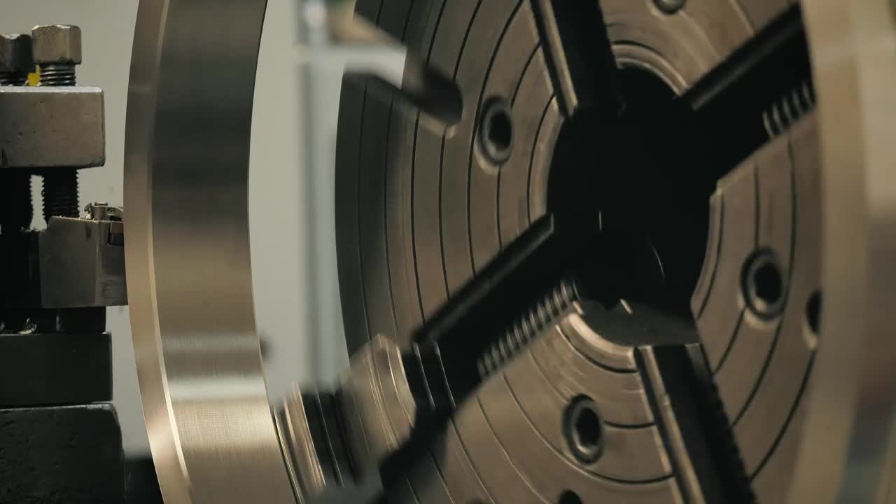 Stock Video Industrial Lathe Machine Animated Wallpaper