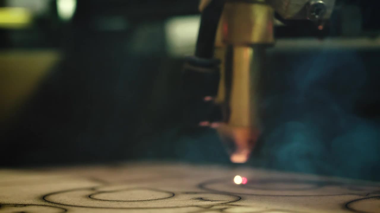 Stock Video Industrial Laser Cutter Animated Wallpaper