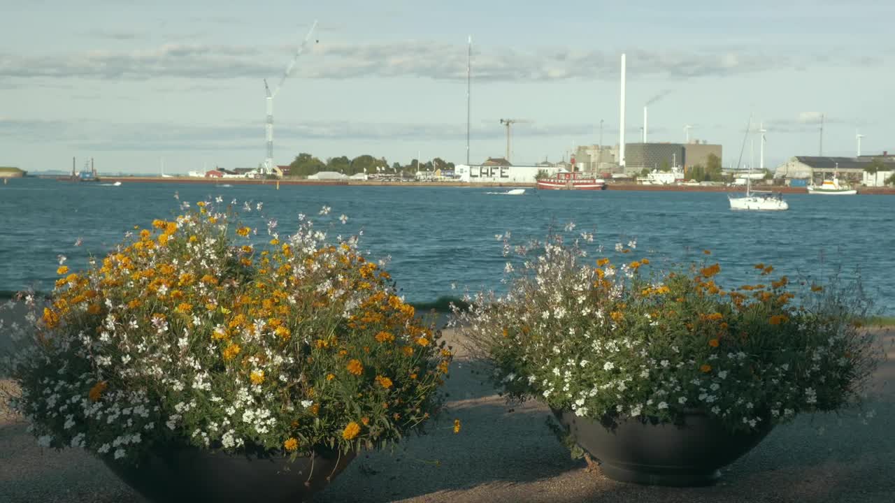Stock Video Industrial Harbor And Waterfront Animated Wallpaper