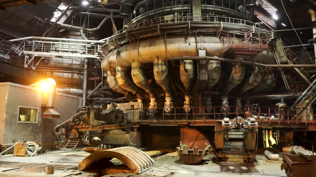Stock Video Industrial Furnace In A Factory Animated Wallpaper