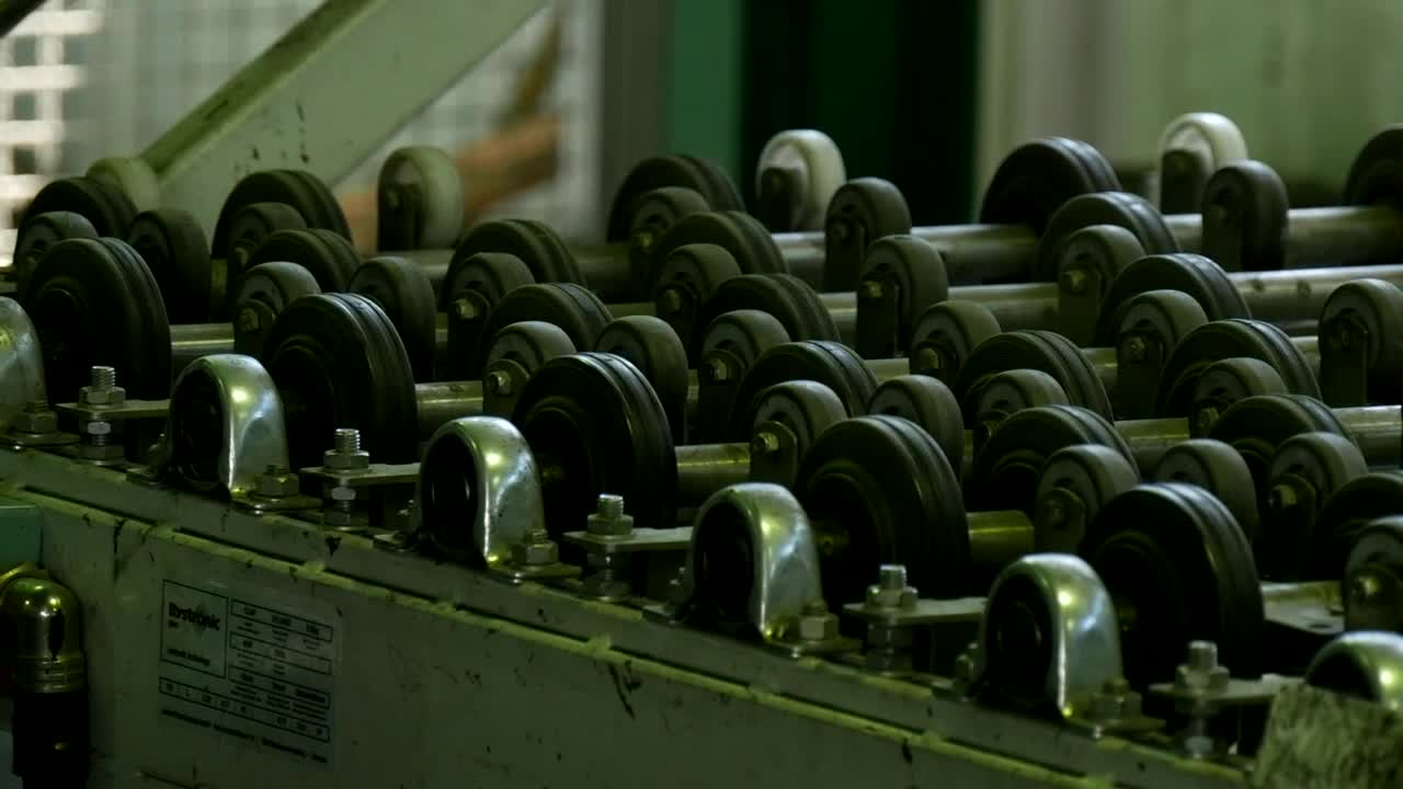 Stock Video Industrial Glasss Machinery Animated Wallpaper