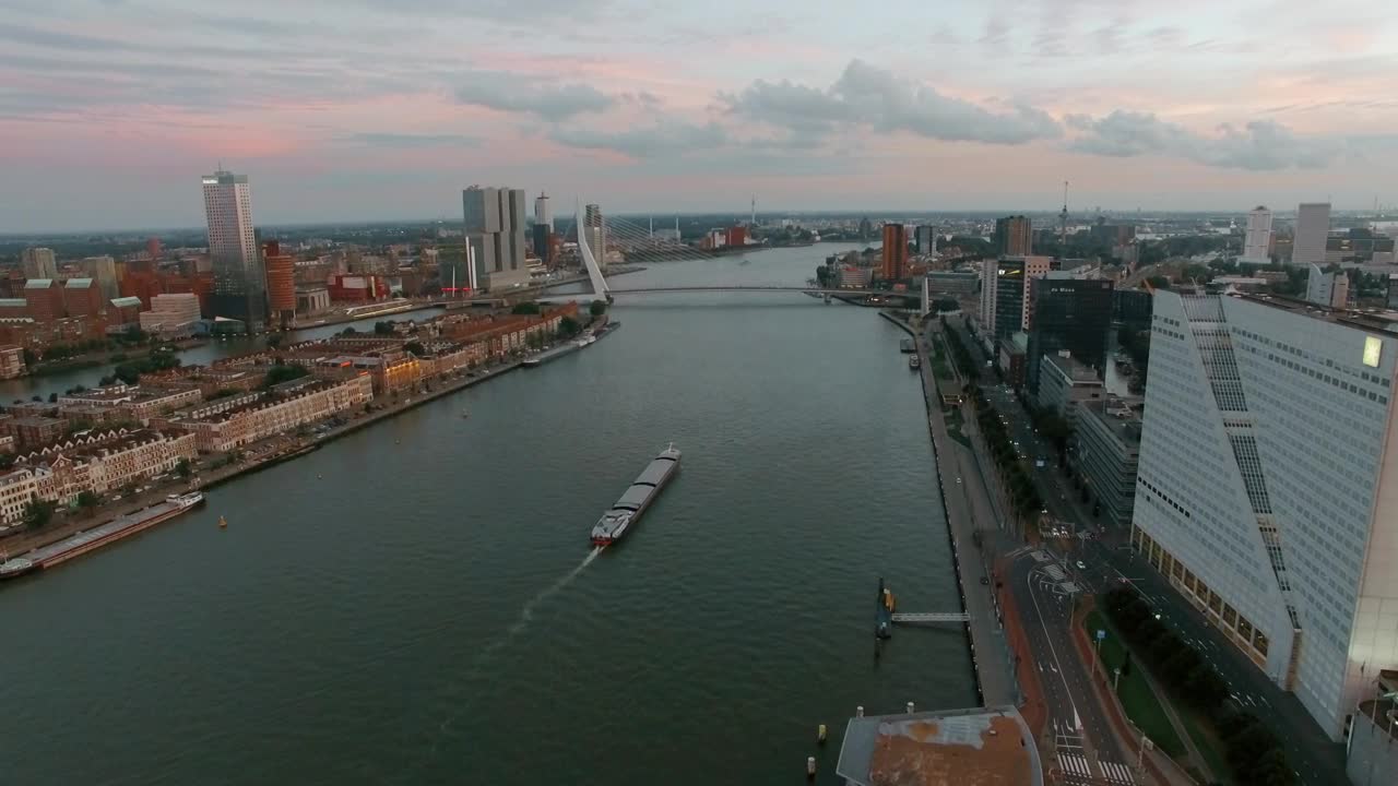 Stock Video Industrial Areas Of Rotterdam Animated Wallpaper