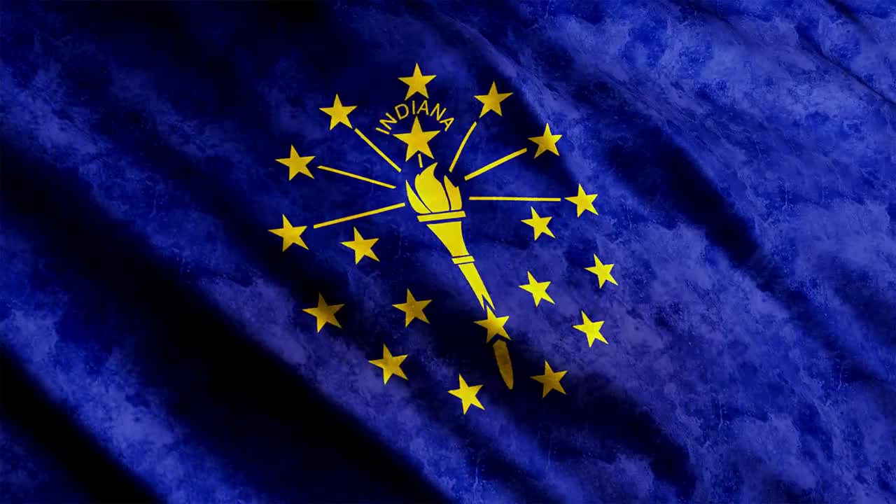 Stock Video Indiana State Flag Waving In The Wind Animated Wallpaper