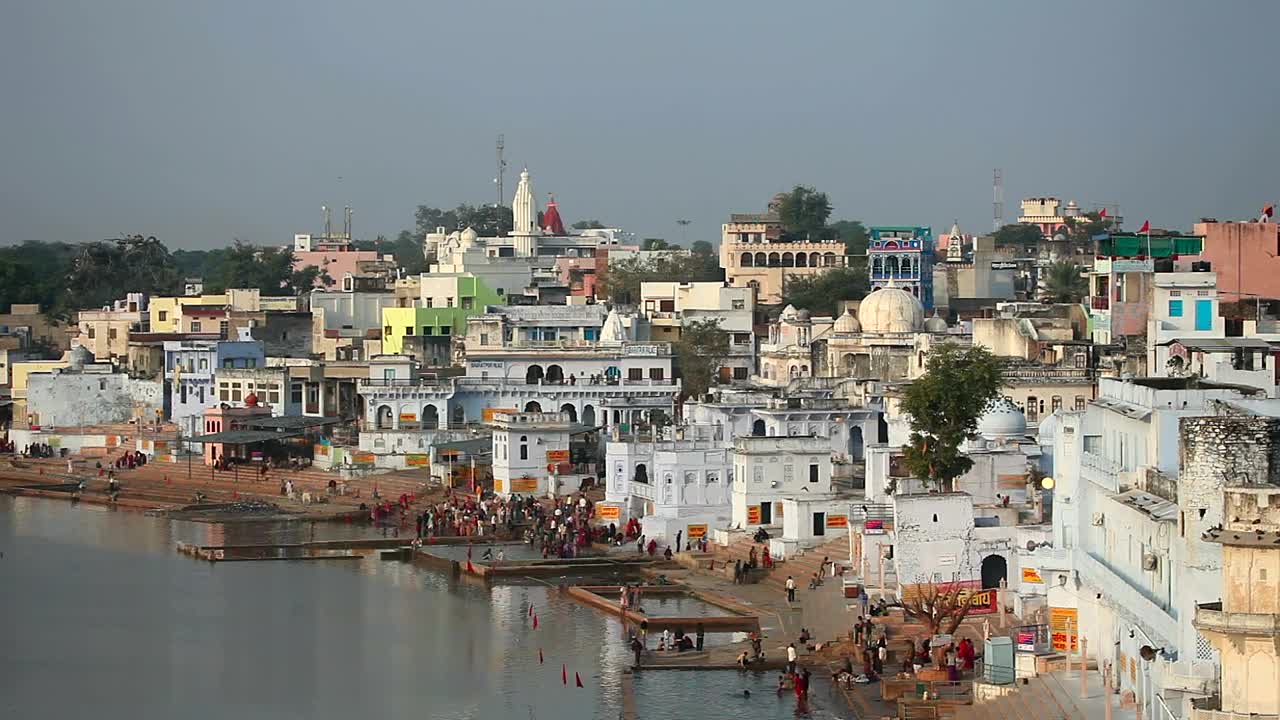 Stock Video Indian City By The River Animated Wallpaper