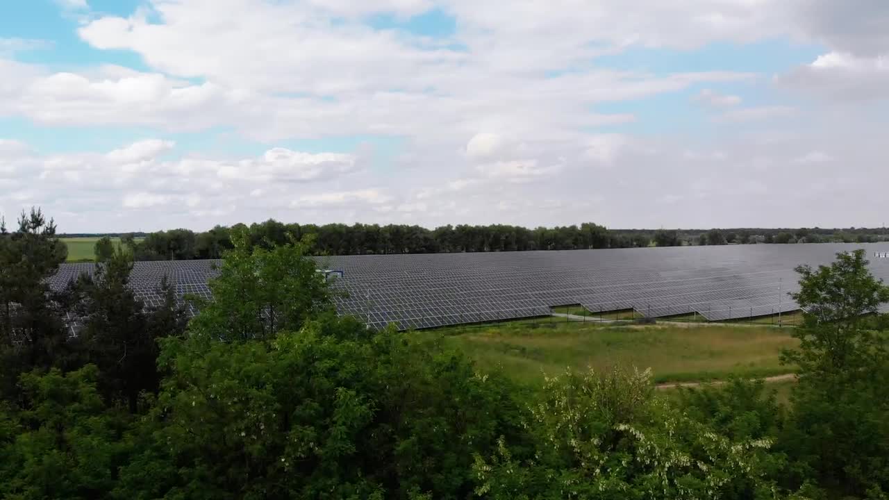 Stock Video Immense Field Of Solar Panels Aerial View Animated Wallpaper