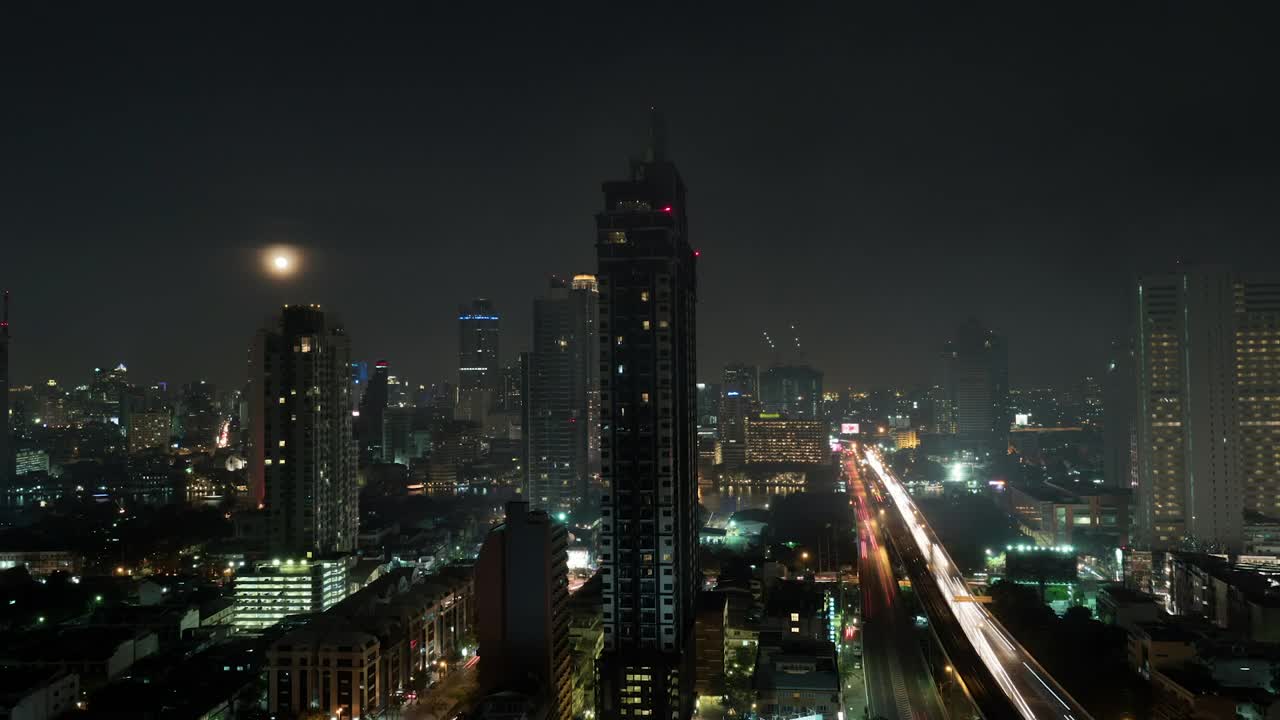 Stock Video Illuminated Roads Of Bangkok Animated Wallpaper