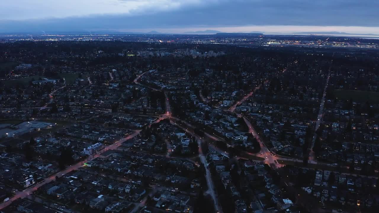 Stock Video Illuminated City Seen From Above Animated Wallpaper