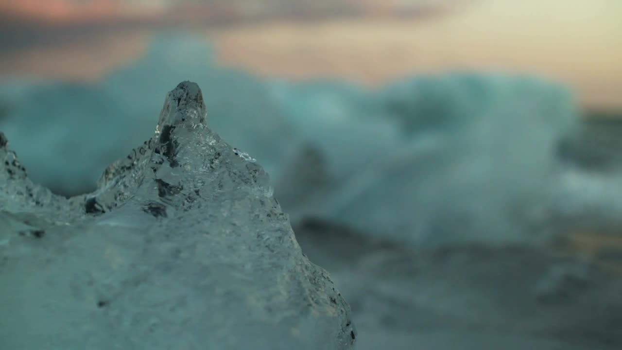 Stock Video Icebergs Breaking On The Shore Animated Wallpaper