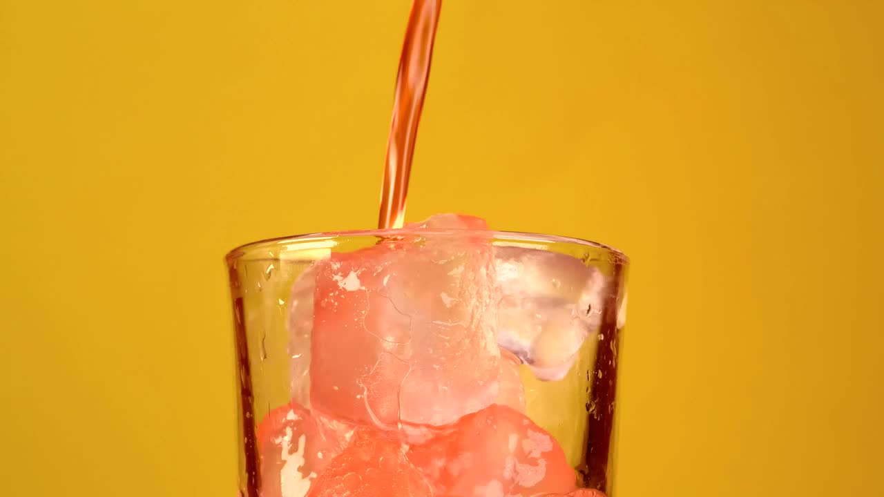 Stock Video Ice Cream Glass Of Red Soda Animated Wallpaper