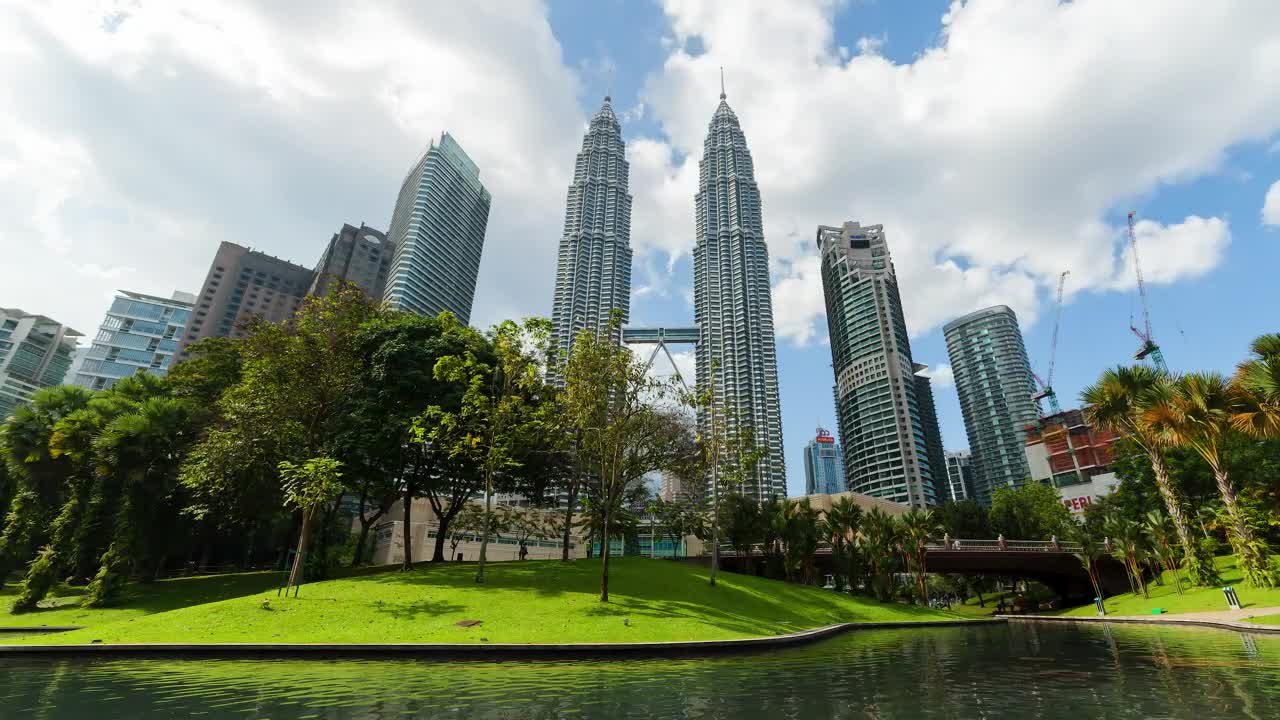 Stock Video Hyper Lapse Of A Park In The City Animated Wallpaper