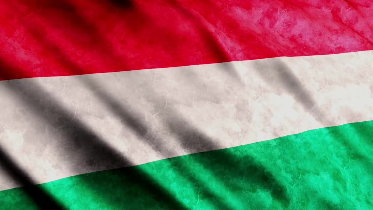 Stock Video Hungary Flag Render Animated Wallpaper