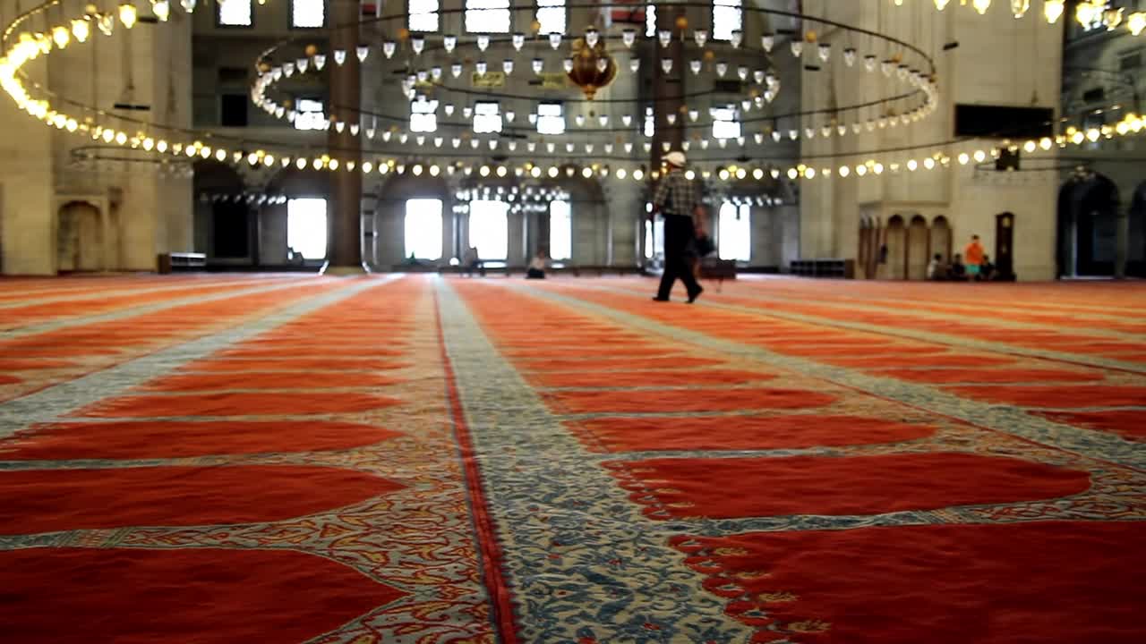 Stock Video Huge Living Room With A Carpet Inside A Mosque Animated Wallpaper