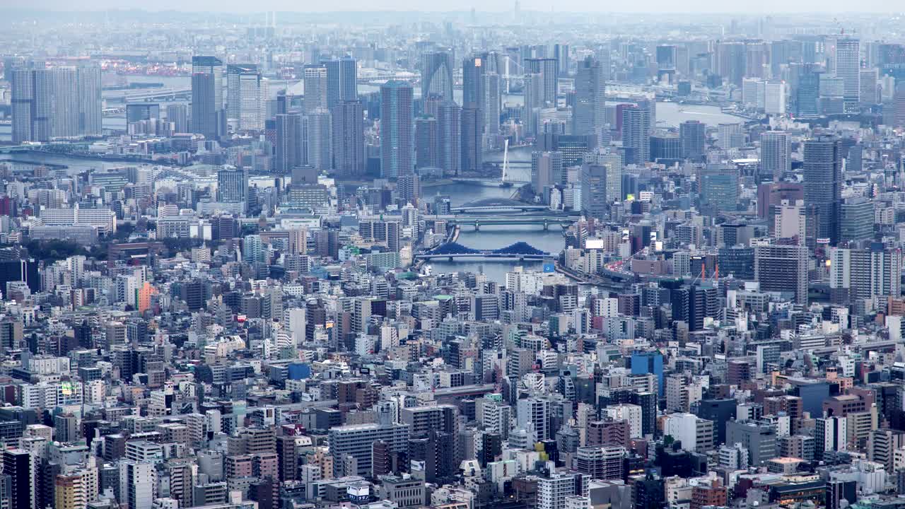 Stock Video Huge City From On High As Night Falls Animated Wallpaper