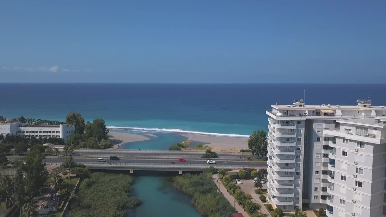 Stock Video Hotels By The Sea Animated Wallpaper