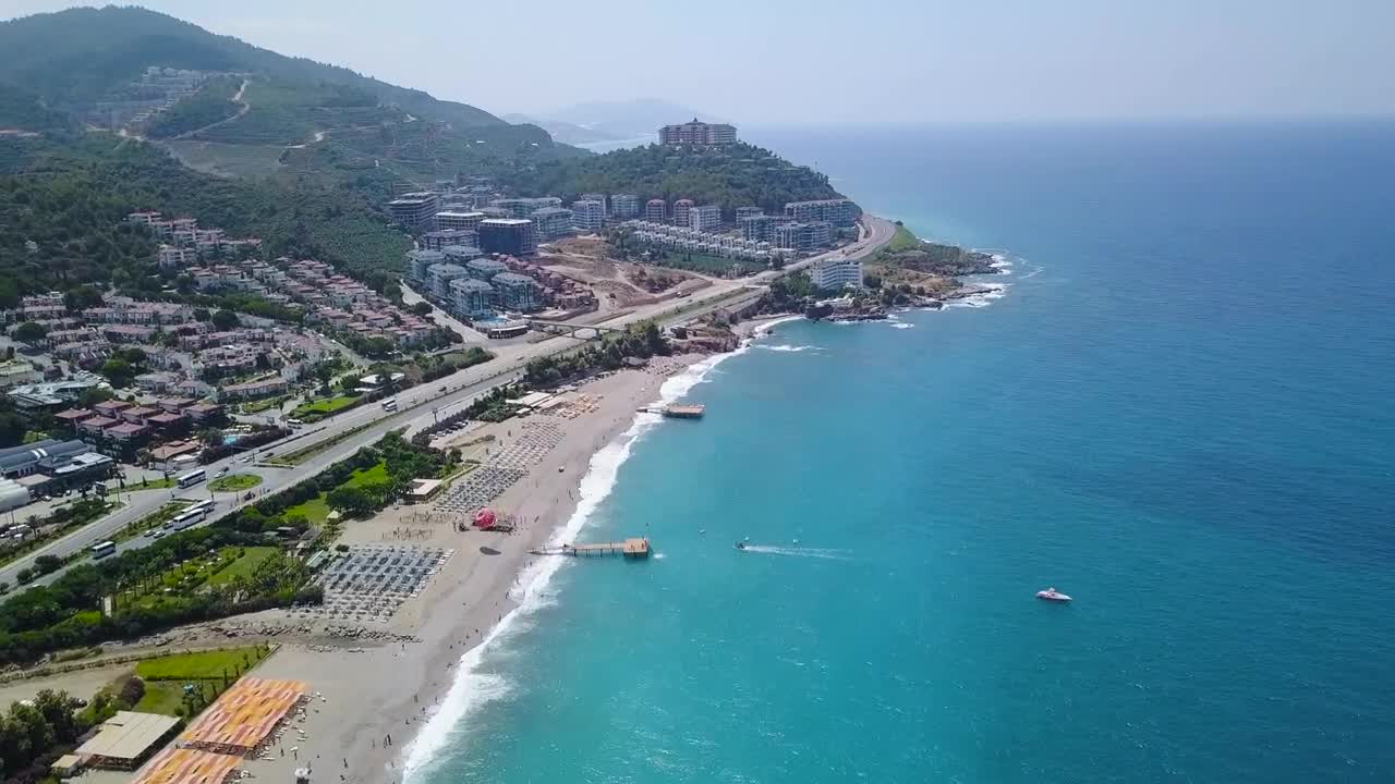 Stock Video Hotels And Tourist Beach Animated Wallpaper