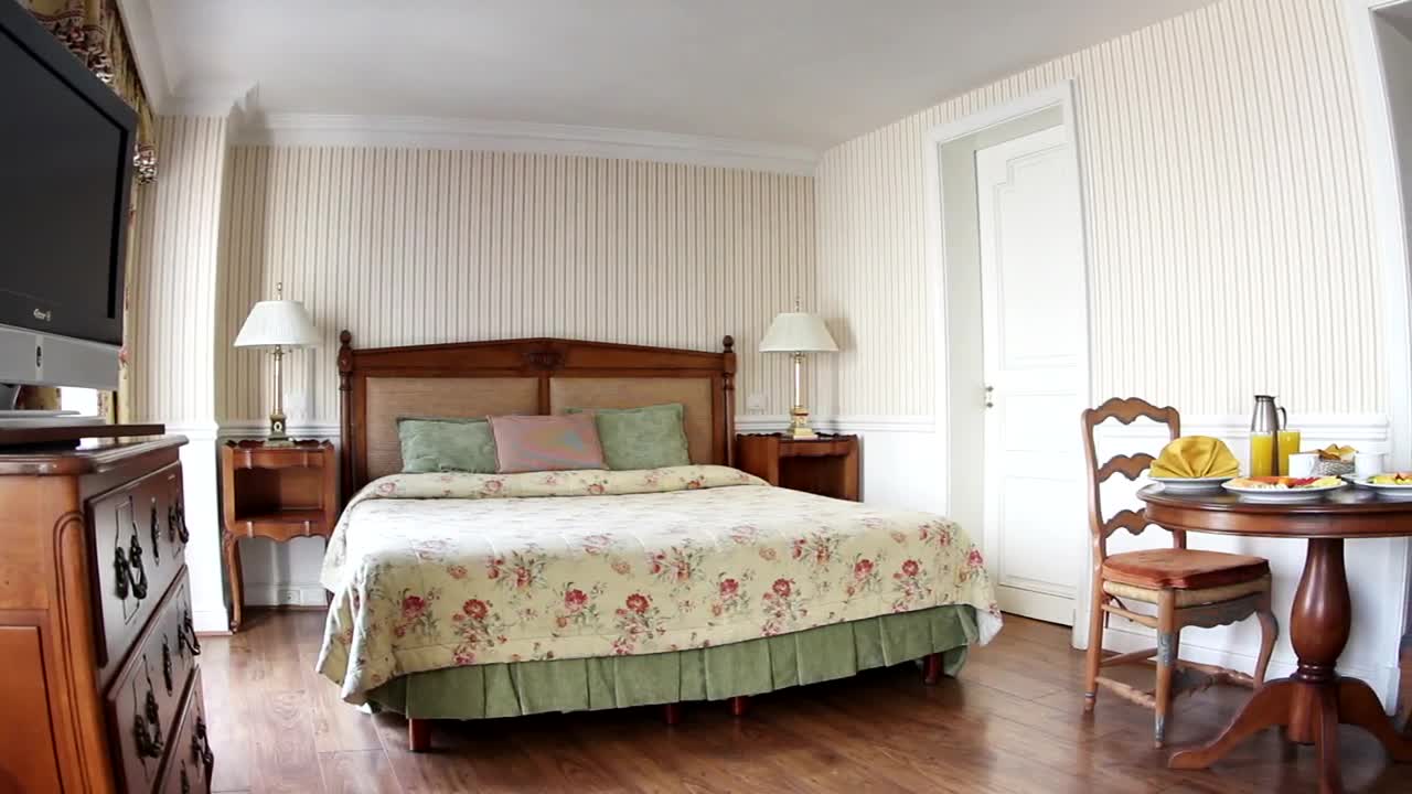 Stock Video Hotel Room With Breakfast Served Animated Wallpaper