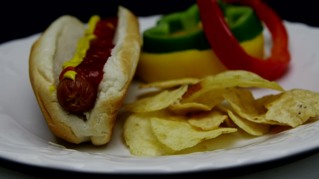 Stock Video Hotdog With Ketchup And Mustard Animated Wallpaper