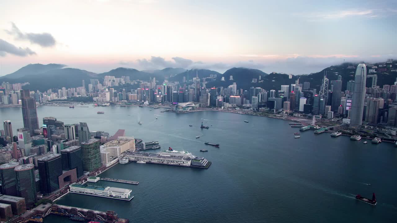 Stock Video Hong Kong Harbo And The City Skyline Animated Wallpaper
