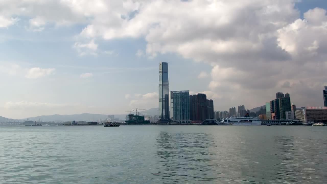 Stock Video Hong Kong Bay Time Lapse Animated Wallpaper