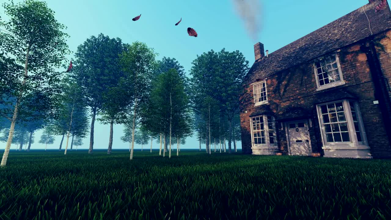 Stock Video Home In The Middle Of Nature Surrounded By Trees Animated Wallpaper