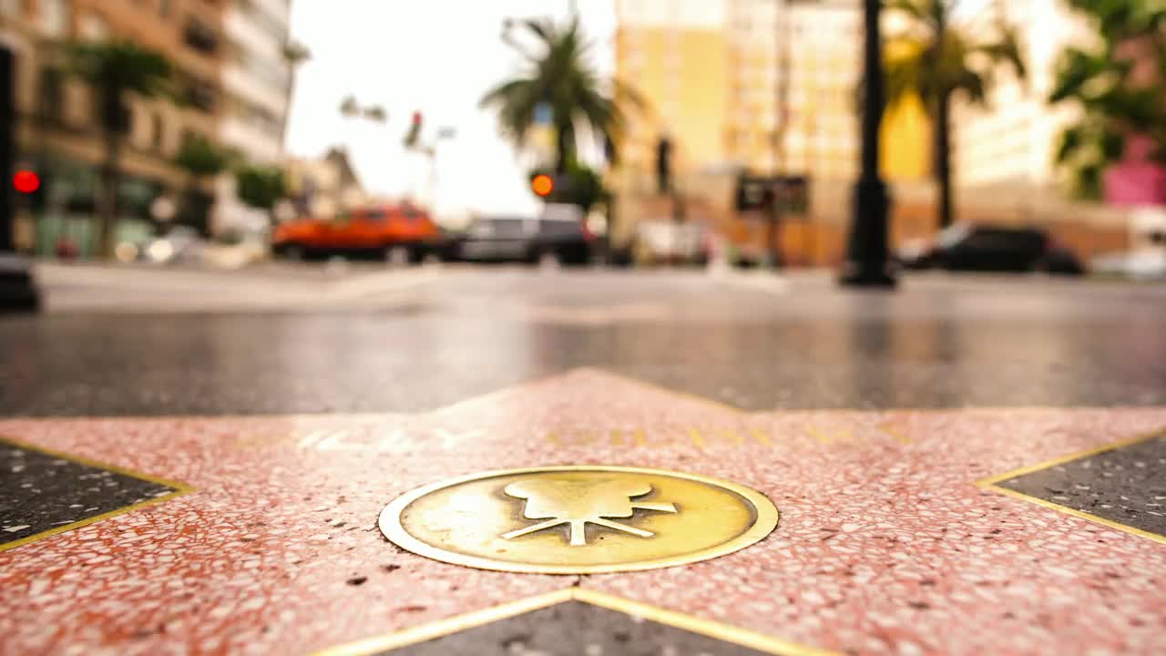 Stock Video Hollywood Walk Of Fame Sidewalk Star Timelapse Animated Wallpaper