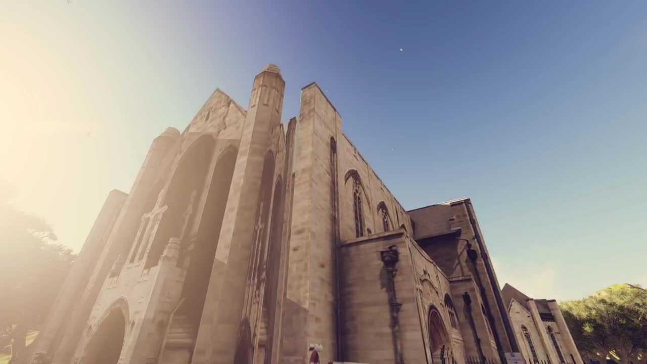 Stock Video Historic Church Time Lapse D Render Animated Wallpaper