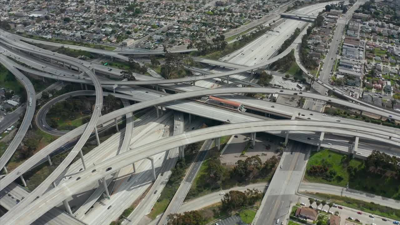 Stock Video Highway With Different Roads Seen From The Heights Animated Wallpaper