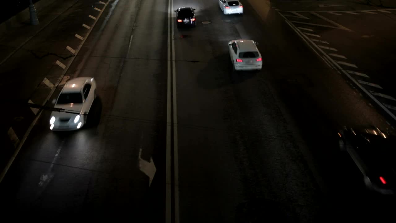 Stock Video Highway Traffic At Night Animated Wallpaper