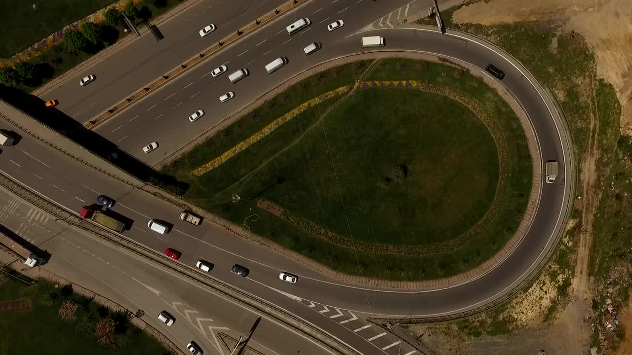 Stock Video Highway Traffic Aerial Shot Animated Wallpaper