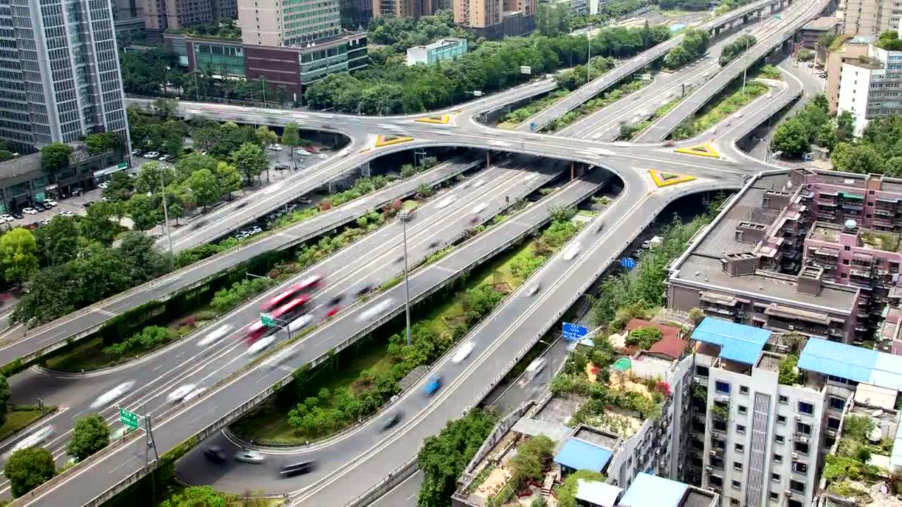 Stock Video Highway Crossing And Overpass In The City Animated Wallpaper