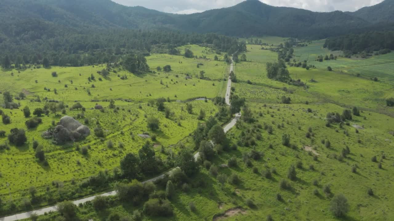 Stock Video Highway Crossing Between Huge Fields In Nature Animated Wallpaper