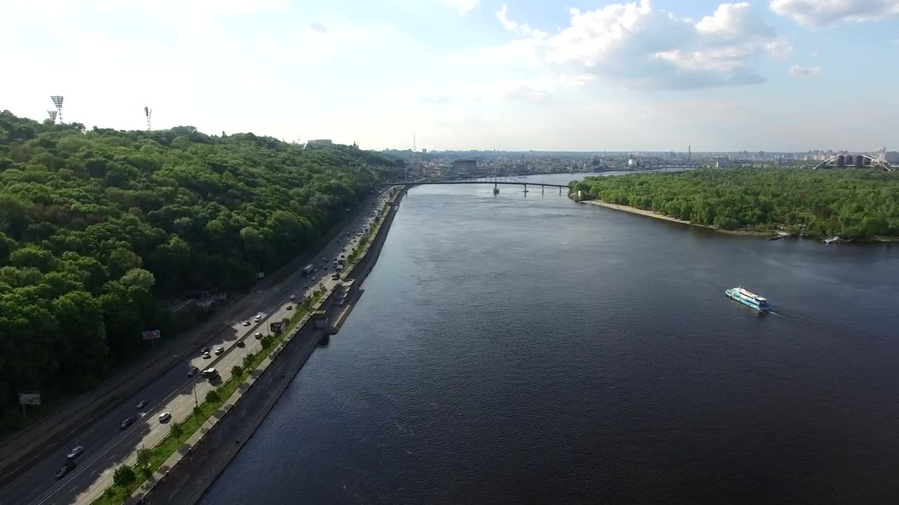 Stock Video Highway By The Riverside Animated Wallpaper