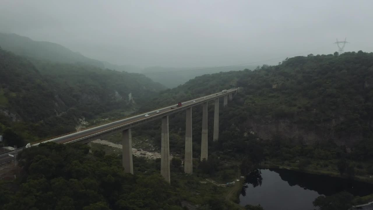 Stock Video Highway Bridge Aerial Shot Animated Wallpaper
