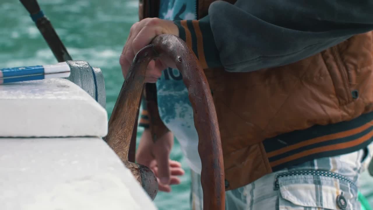 Stock Video Helm Of A Yacht Or Boat While Someone Is Sailing Animated Wallpaper