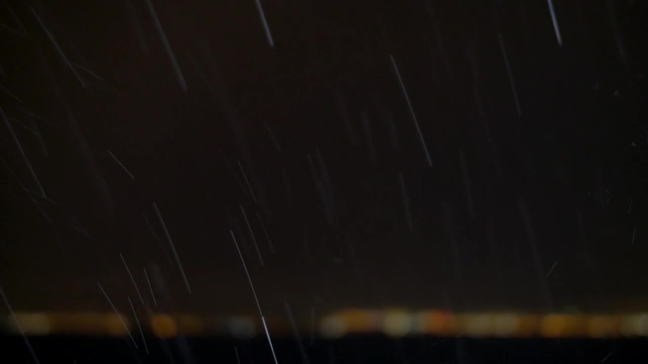 Stock Video Heavy Rain Over The Ocean At Night Animated Wallpaper