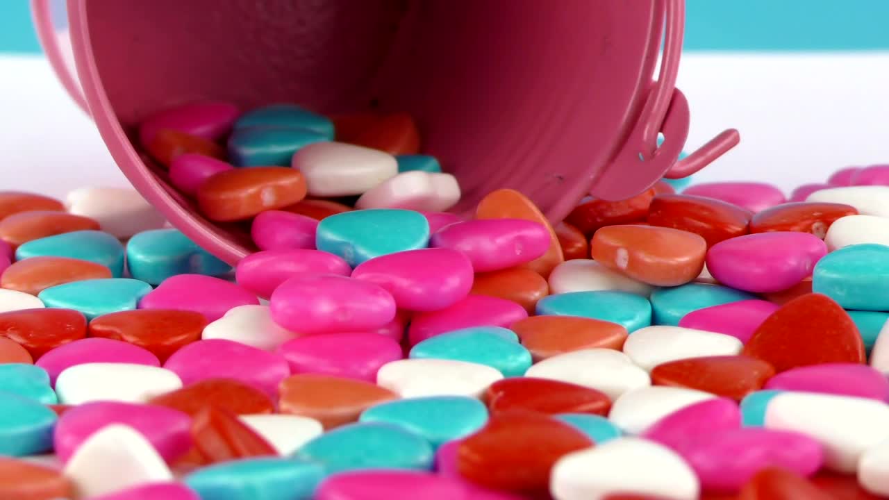 Stock Video Heart Shaped Sweets In Pastel Colors Animated Wallpaper