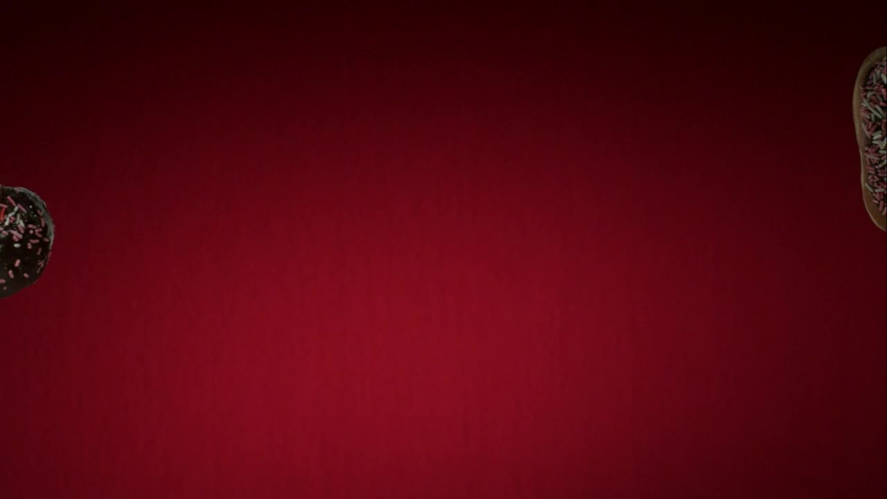 Stock Video Heart Shaped Donuts Flying And Bouncing Animated Wallpaper