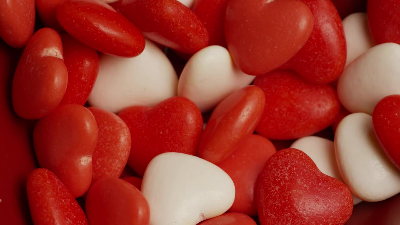 Stock Video Heart Shaped Candy Falling Animated Wallpaper