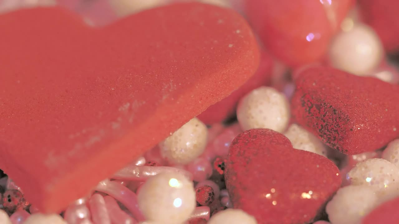 Stock Video Heart Shaped Candies Animated Wallpaper