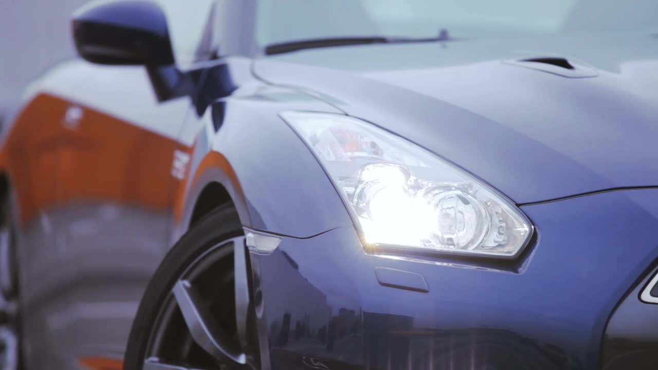 Stock Video Headlights Of A Modern Car Animated Wallpaper