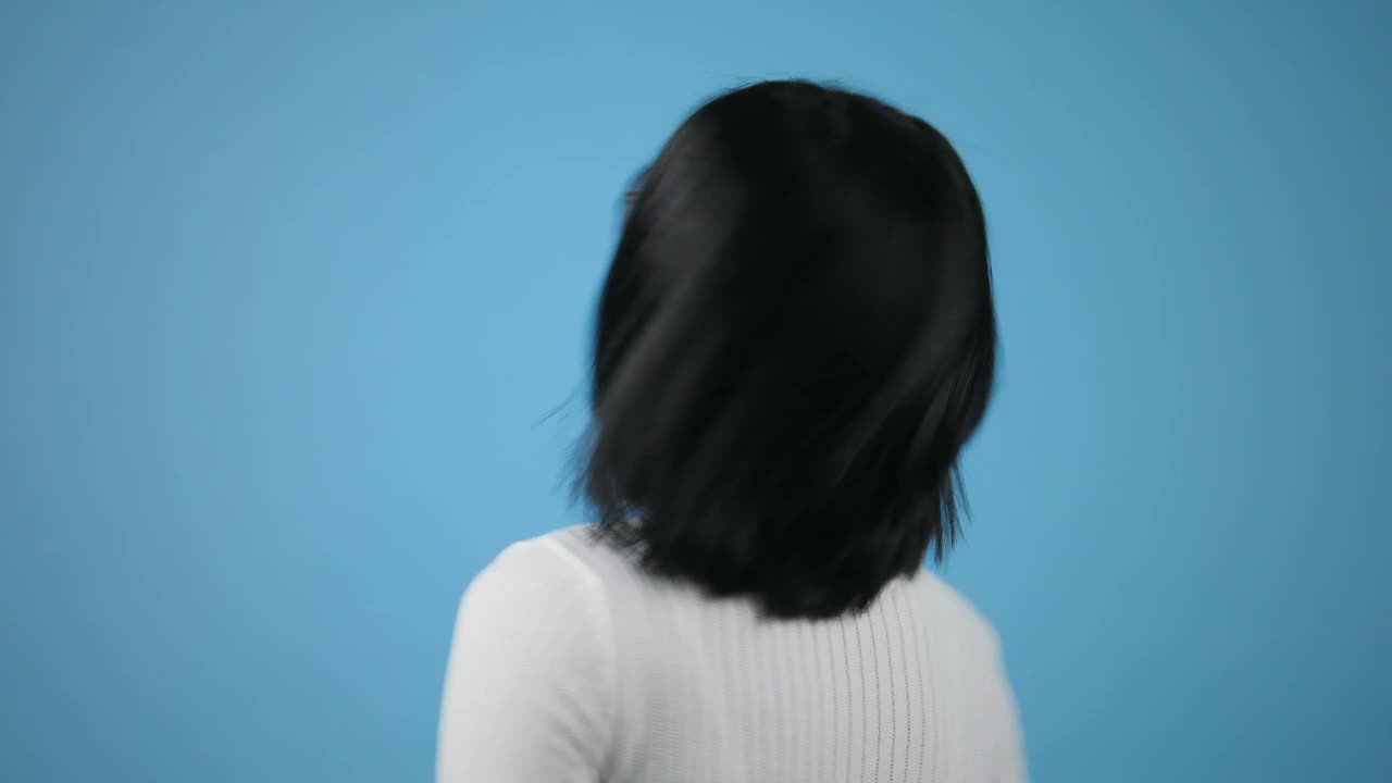 Stock Video Happy Young Woman Smiling Animated Wallpaper