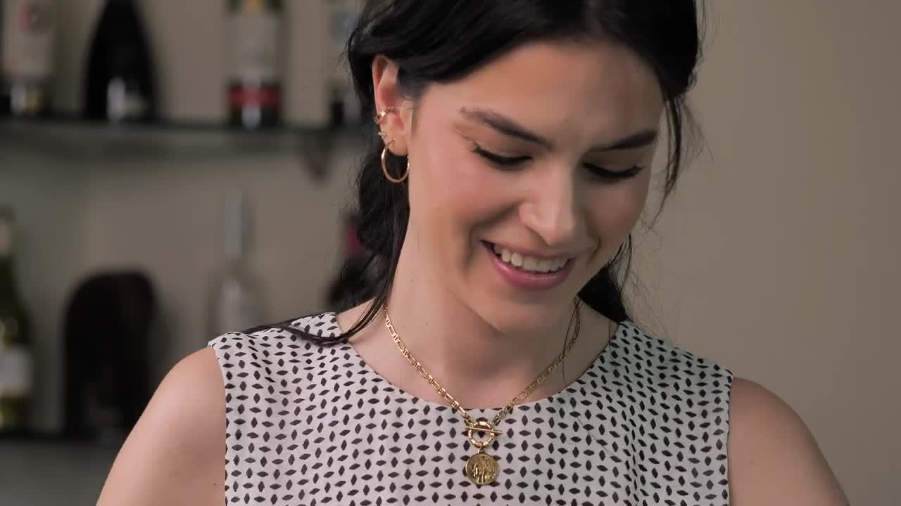 Stock Video Happy Woman Preparing Salad Animated Wallpaper