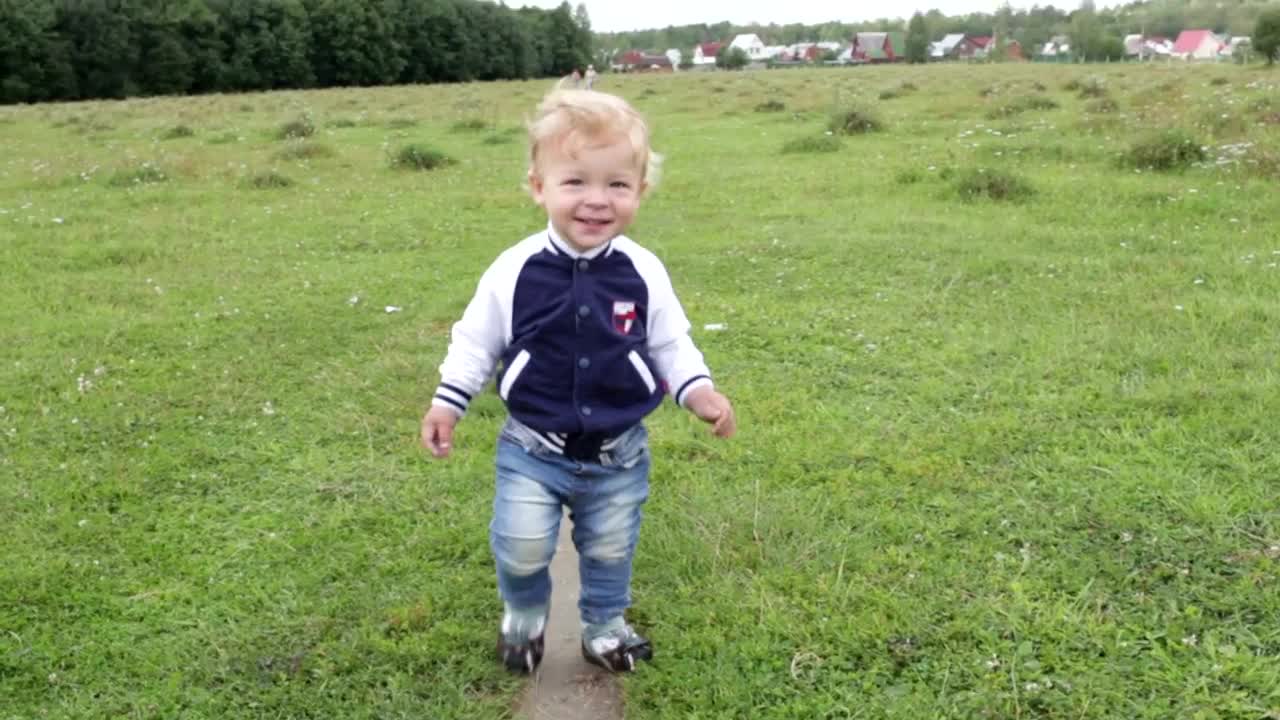 Stock Video Happy Toddler Chasing The Camera Animated Wallpaper