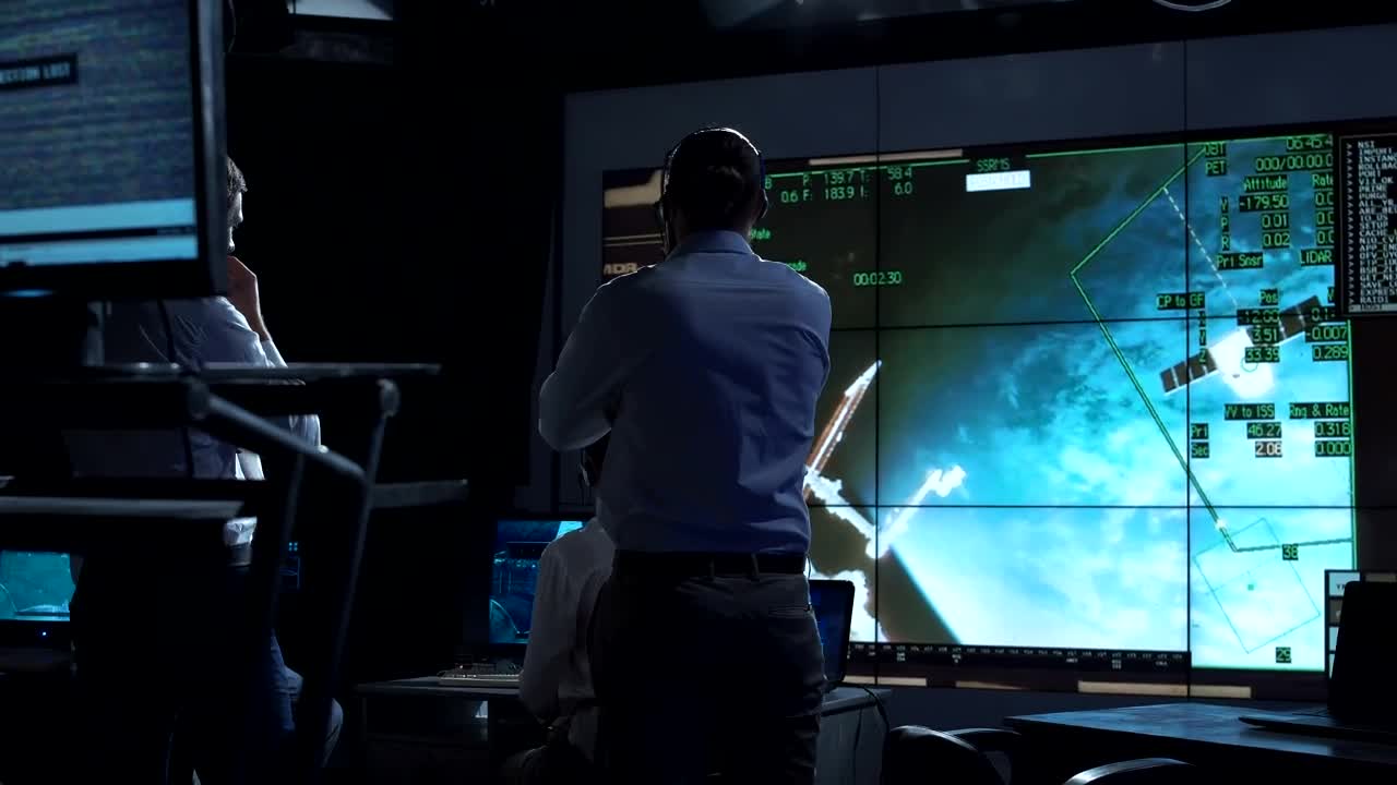 Stock Video Happy People In Space Mission Success Animated Wallpaper