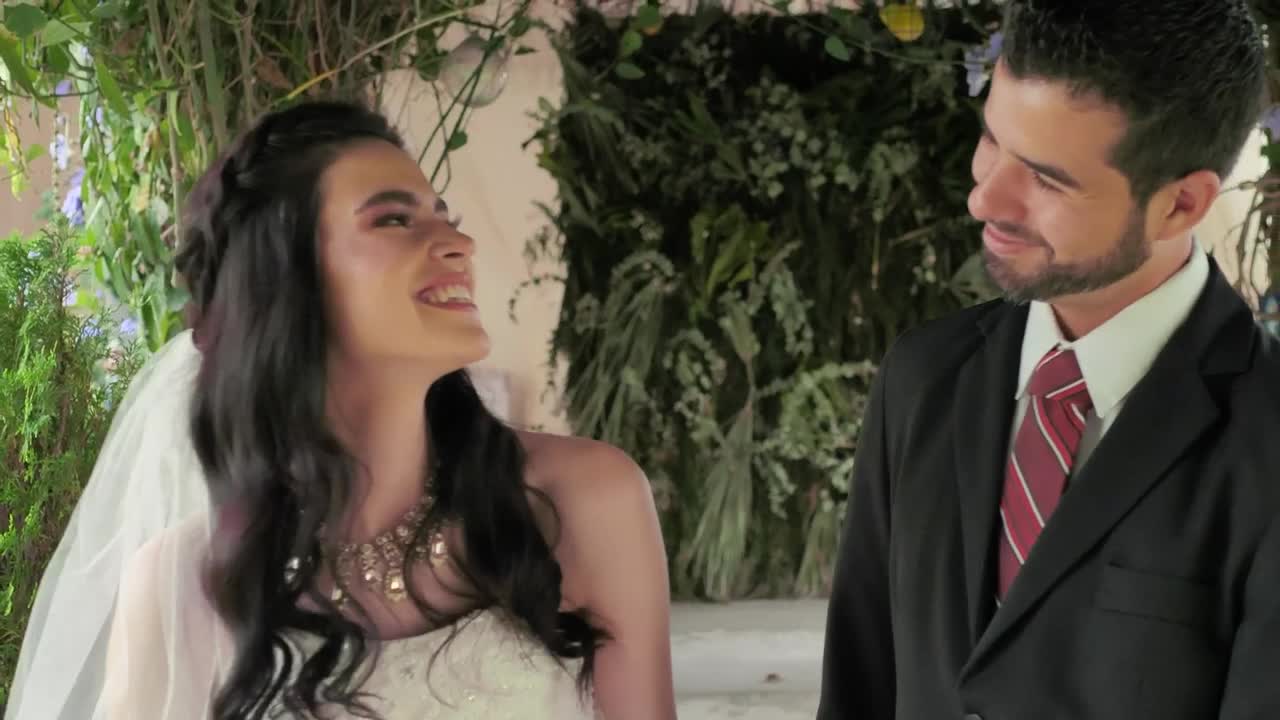 Stock Video Happy Newlywed Couple Walk Hand In Hand Animated Wallpaper